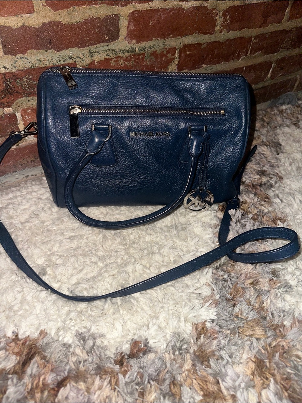 Michael Kors Deep Navy Leather Bag